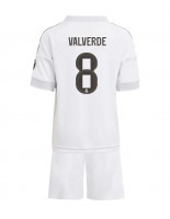 Real Madrid Federico Valverde #8 Hjemmedraktsett Barn 2025-26 Korte ermer (+ bukser)